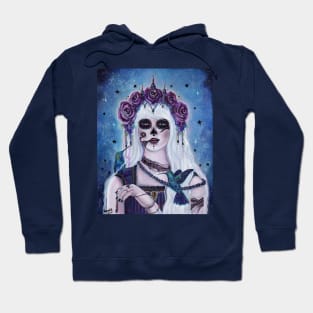 Tattered Dreams day of the dead by Renee Lavoie Hoodie